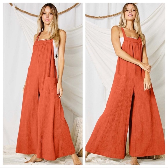 Most Fabulous Angela Solid Fabulous Wide Leg Jumpsuit - Picture 4 of 5